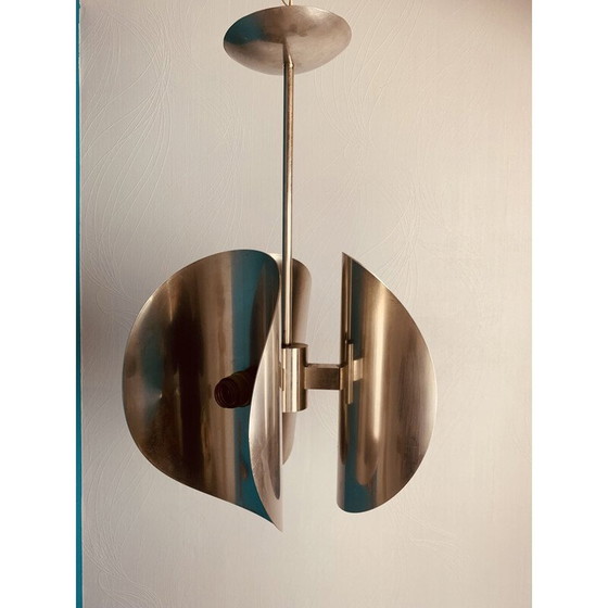 Image 1 of Lampadario cromato vintage a 3 luci