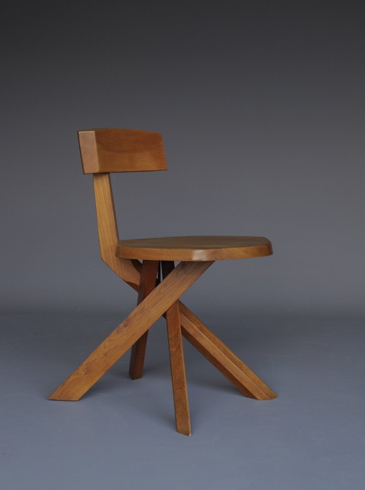 S34 Elm Chair By Pierre Chapo, 1980S