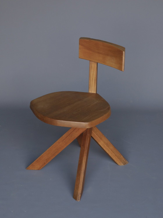 Image 1 of S34 Elm Chair By Pierre Chapo, 1980S