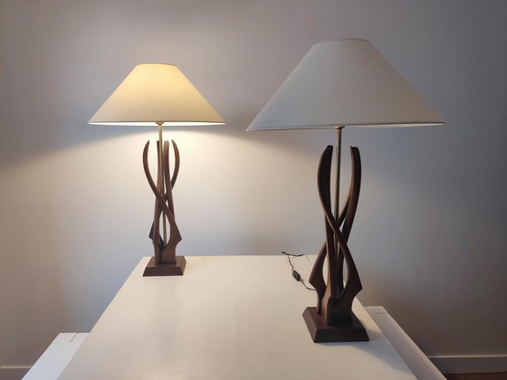 Image 1 of Pair of American lamps - 1960s