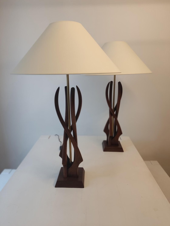 Image 1 of Paire de lampes américaines - 1960s 