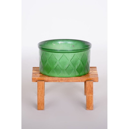 Tavolo con piedistallo in rovere vintage, 1960