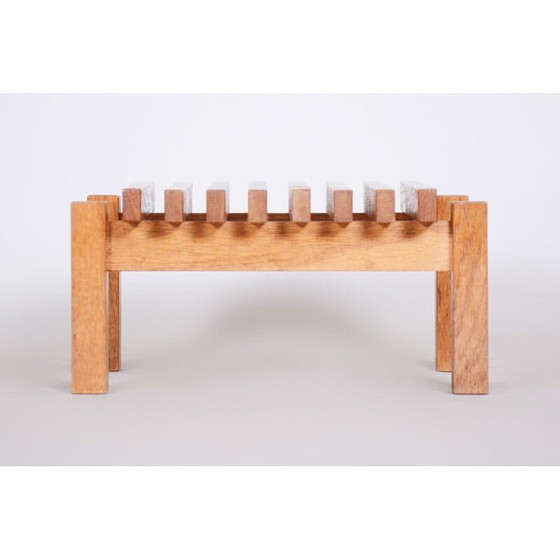 Image 1 of Tavolo con piedistallo in rovere vintage, 1960