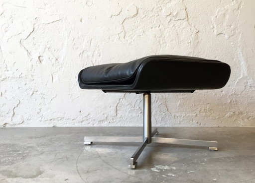 Leather Foot Stool, Denmark, 1960S