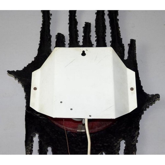 Image 1 of Lampada da parete vintage in ferro e vetro, Cecoslovacchia, anni '50