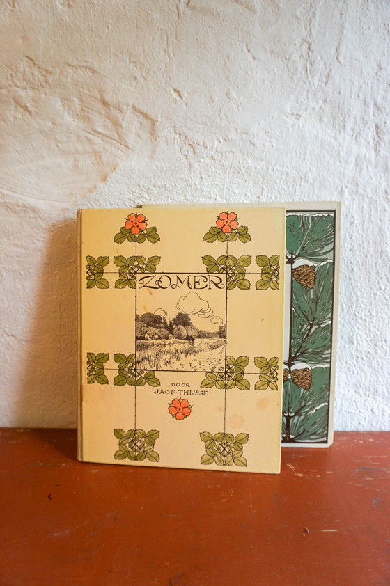 Image 1 of 2x Art Nouveau nature books, Summer and Winter