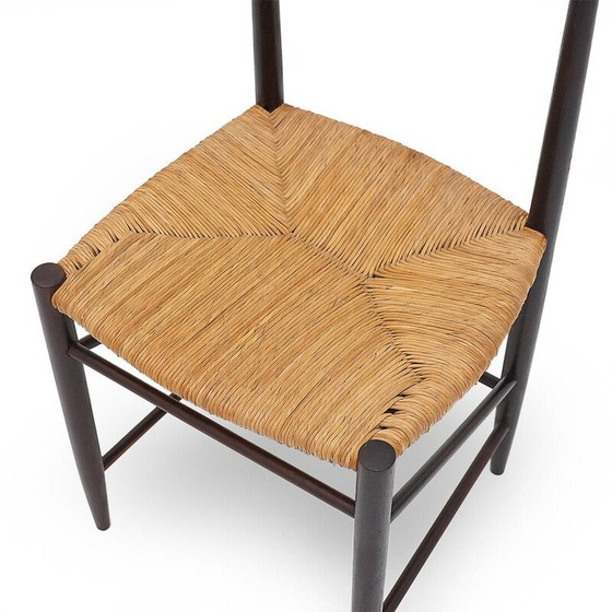 Image 1 of Vintage model 316 chair in teak and rope by Peter Hvidt and Orla Mølgaard-Nielsen for Soborg, Denmark 1950