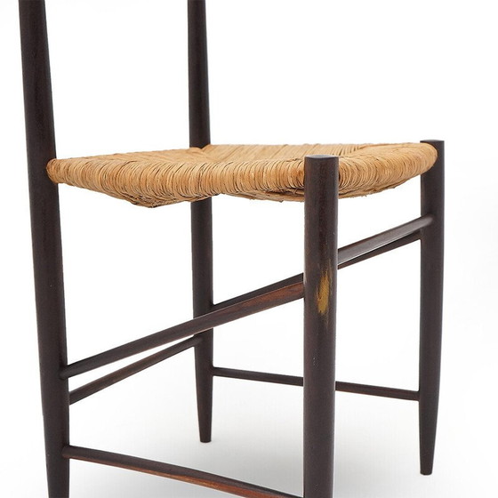 Image 1 of Vintage model 316 chair in teak and rope by Peter Hvidt and Orla Mølgaard-Nielsen for Soborg, Denmark 1950