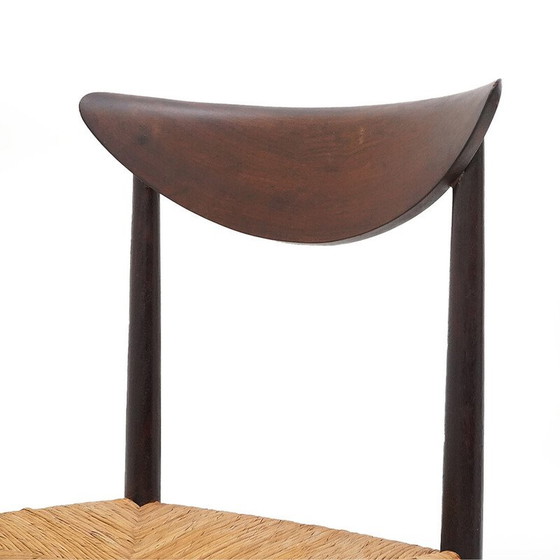 Image 1 of Vintage model 316 chair in teak and rope by Peter Hvidt and Orla Mølgaard-Nielsen for Soborg, Denmark 1950