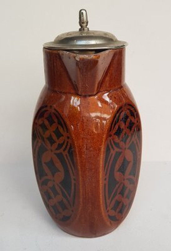 Image 1 of Art Deco Cocoa Jug With Handle