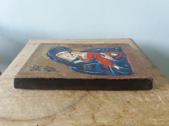 Image 1 of Enamelled Ceramic Icon Signed Michel Folscheid - Emaux De Saint Michel Du Roc