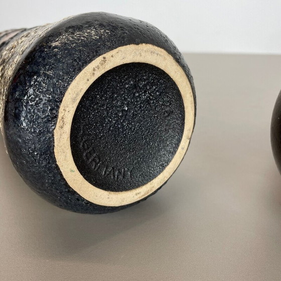 Image 1 of Coppia di vasi in ceramica vintage "Fat Lava" di Scheurich, Germania, anni '70