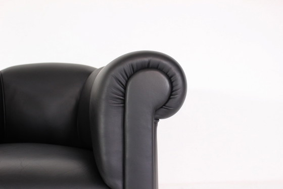 Image 1 of as new, 1960s Club Lounge Chair / Armchair, fully restored incl. new upholstery and new aniline leather