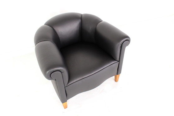 Image 1 of as new, 1960s Club Lounge Chair / Armchair, fully restored incl. new upholstery and new aniline leather