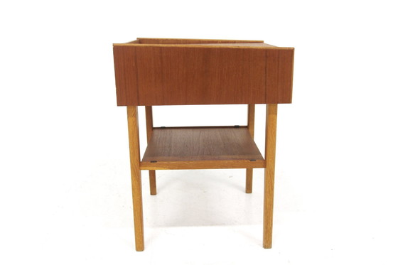 Image 1 of Scandinavian Teak And Oak Bedside Table, Sweden, 1960