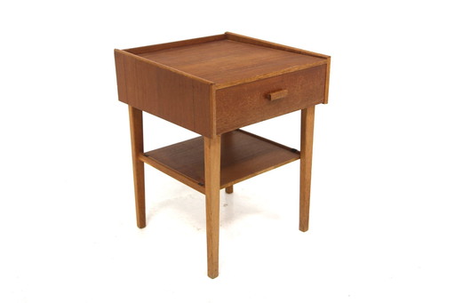 Scandinavian Teak And Oak Bedside Table, Sweden, 1960