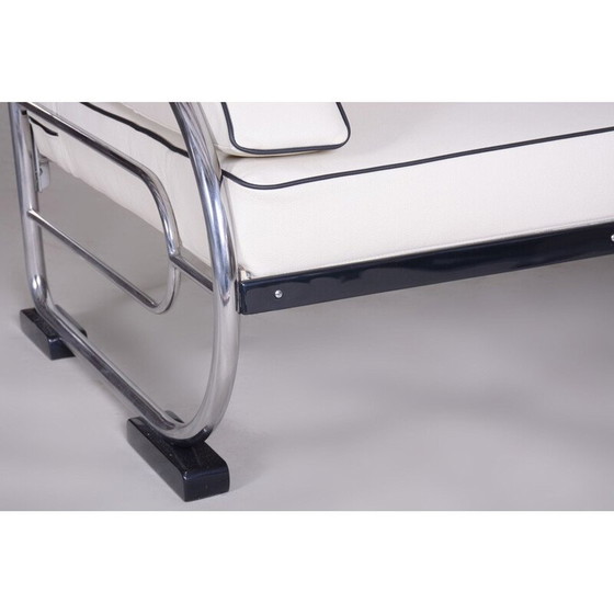 Image 1 of Divano vintage bianco a 3 posti di Robert Slezak per le fabbriche Slezak, Cecoslovacchia, anni '30