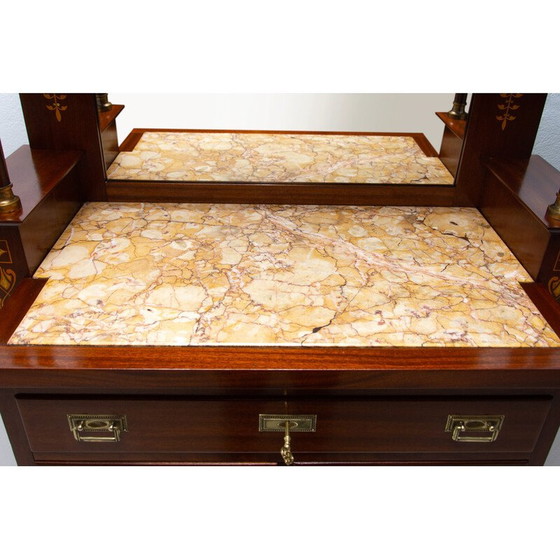 Image 1 of Vintage secessionist mahogany highboard, Austria 1910