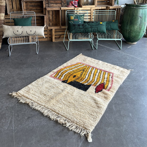 Image 1 of Tapis moderne marocain en laine Boujad