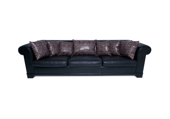 Image 1 of Bendic sofa 3 seater cowhide leather refurbished