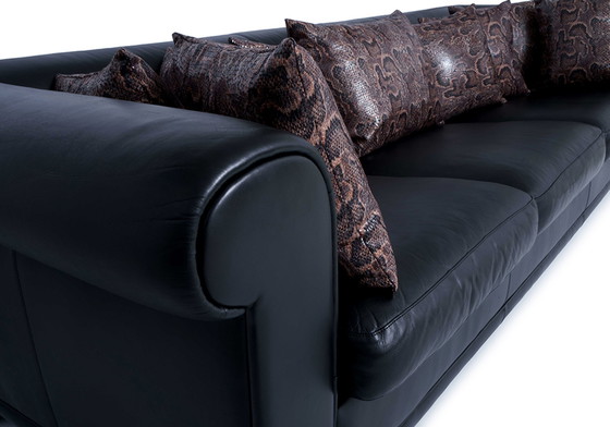 Image 1 of Bendic sofa 3 seater cowhide leather refurbished