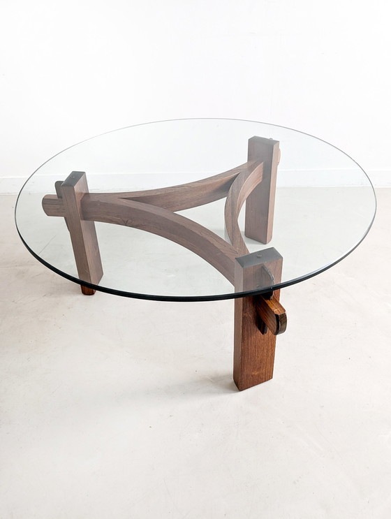 Image 1 of Brutalist Rosewood Coffee Table 1970S 