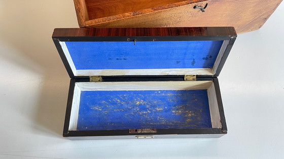 Image 1 of Vintage Wooden Glove Boxes Queue D'Aronde