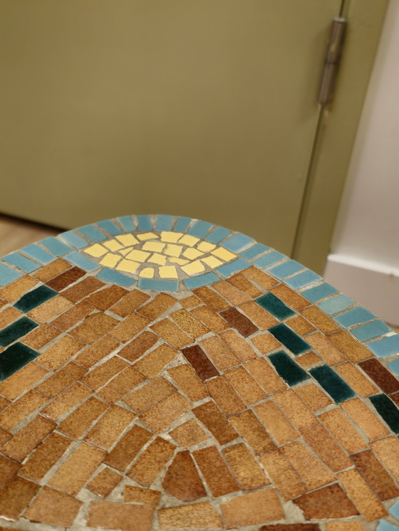 Image 1 of Tavolino laterale in mosaico vintage, tavolo per piante 