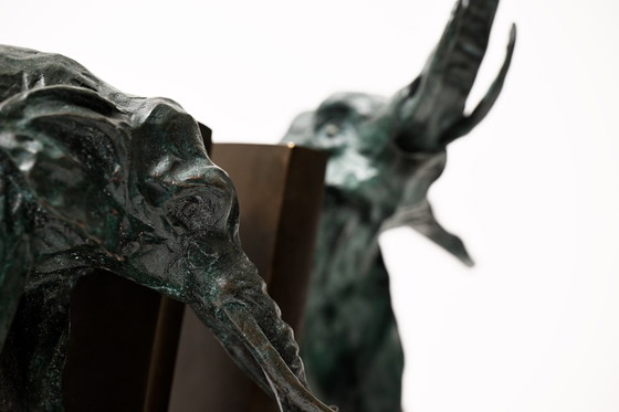 Image 1 of 2x Ary Bitter bronze bookends