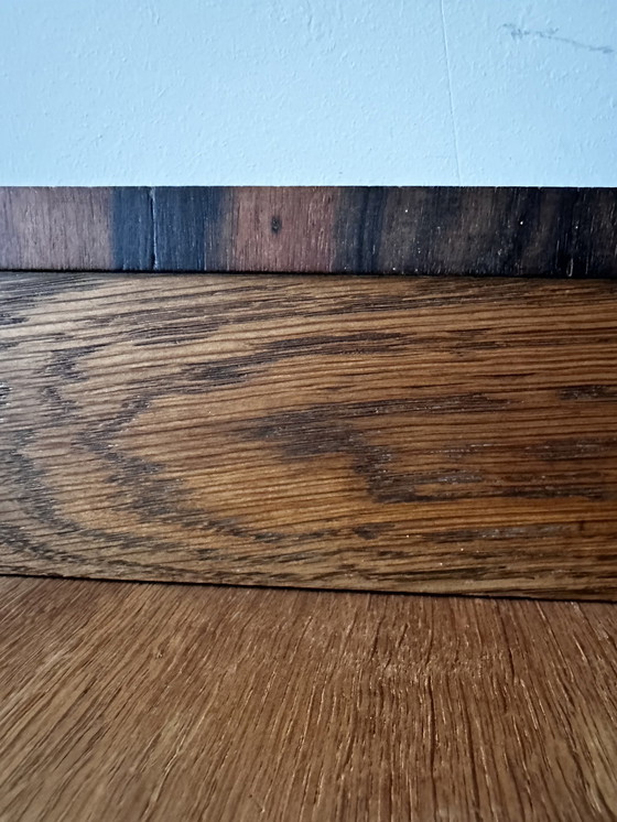 Image 1 of Vitrine vintage avec panneaux latéraux en verre