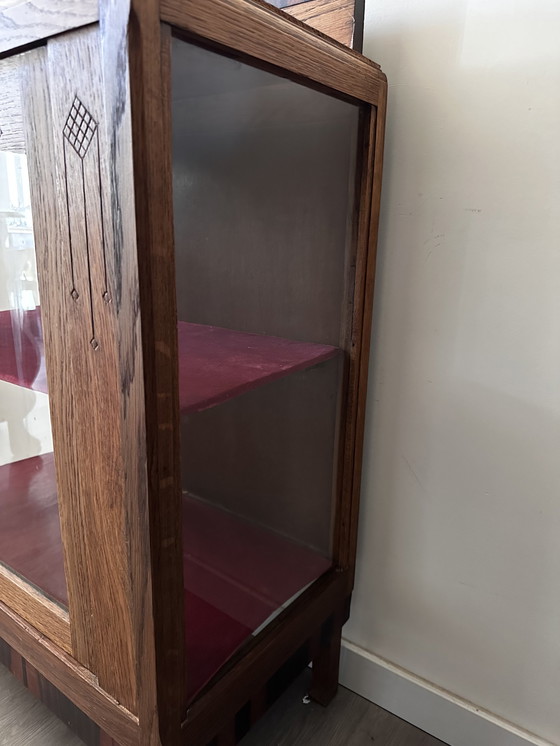 Image 1 of Vetrina vintage con pannelli laterali in vetro