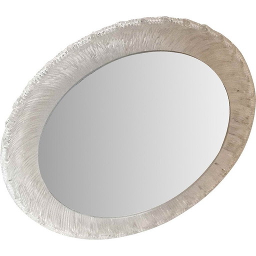 Vintage backlit molded polycarbonate mirror for Hillebrand, 1970