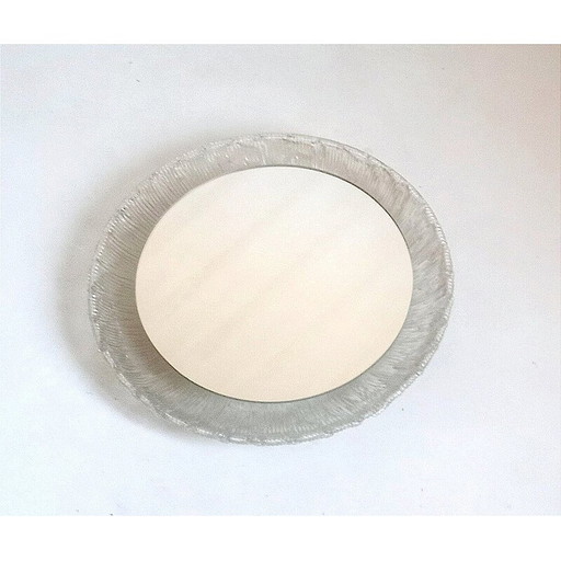 Vintage backlit molded polycarbonate mirror for Hillebrand, 1970