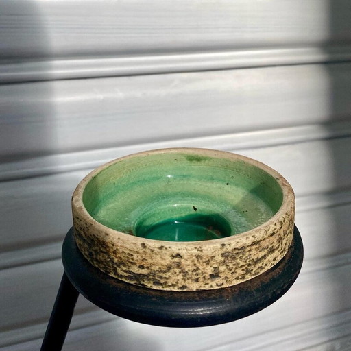 Vintage ashtray in metal and ceramic by Mathieu Mategot and Pieter Groeneveld, 1950