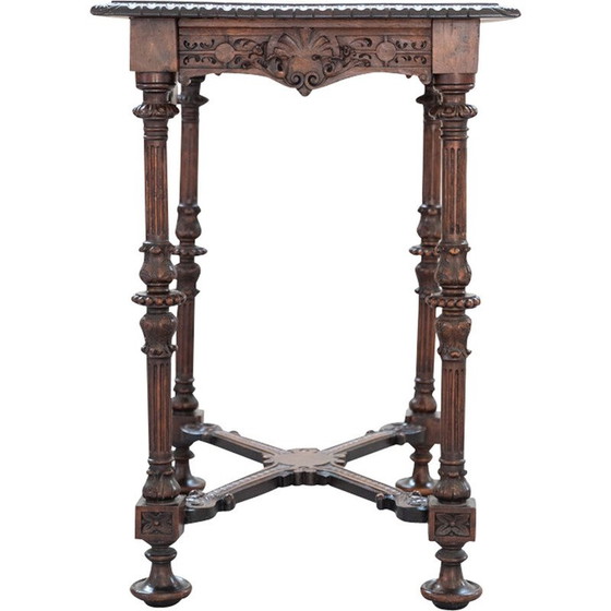 Image 1 of Vintage solid cherry desk, France 1919