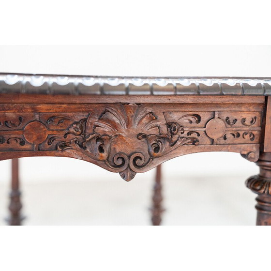 Image 1 of Vintage solid cherry desk, France 1919