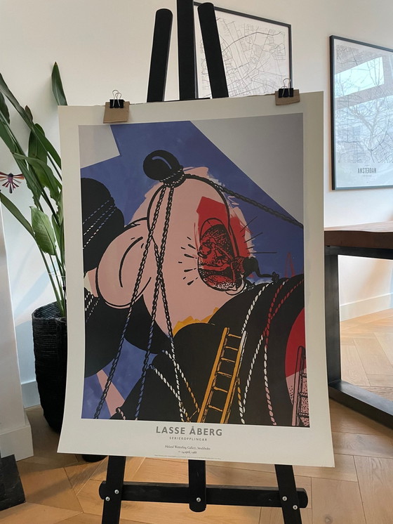 Image 1 of Lasse Åberg,"Seriekopplingar","Seriekopplingar", 1988 Impreso y publicado por Painters Posters, Estocolmo, 1