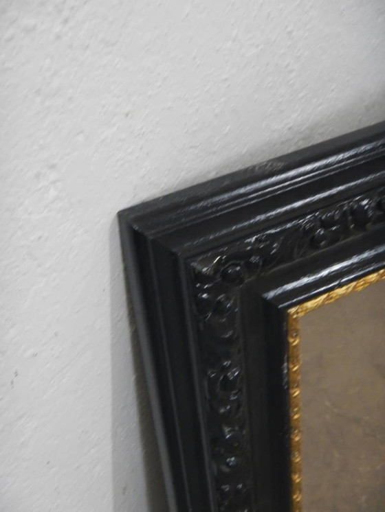 Image 1 of Mirror With Carved Linden Wood Frame 1980