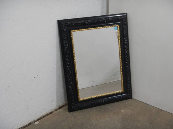 Image 1 of Mirror With Carved Linden Wood Frame 1980