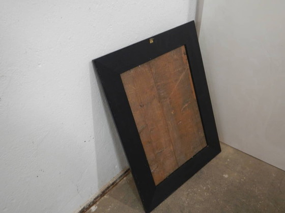 Image 1 of Mirror With Carved Linden Wood Frame 1980