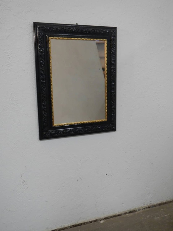 Image 1 of Mirror With Carved Linden Wood Frame 1980