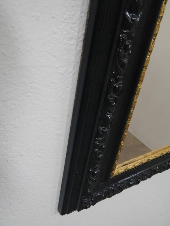 Image 1 of Mirror With Carved Linden Wood Frame 1980