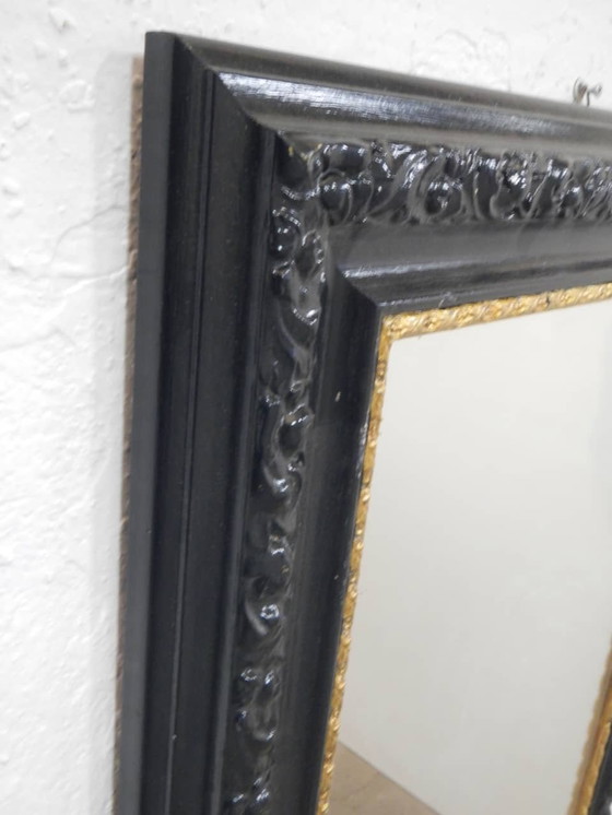 Image 1 of Mirror With Carved Linden Wood Frame 1980