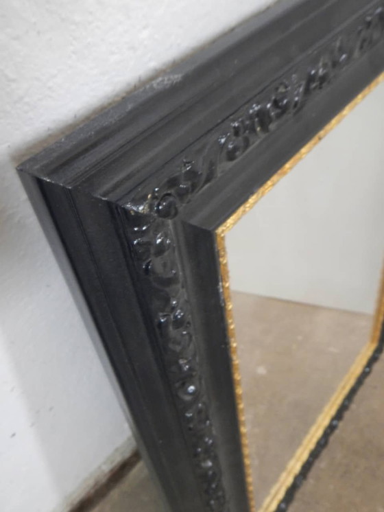 Image 1 of Mirror With Carved Linden Wood Frame 1980