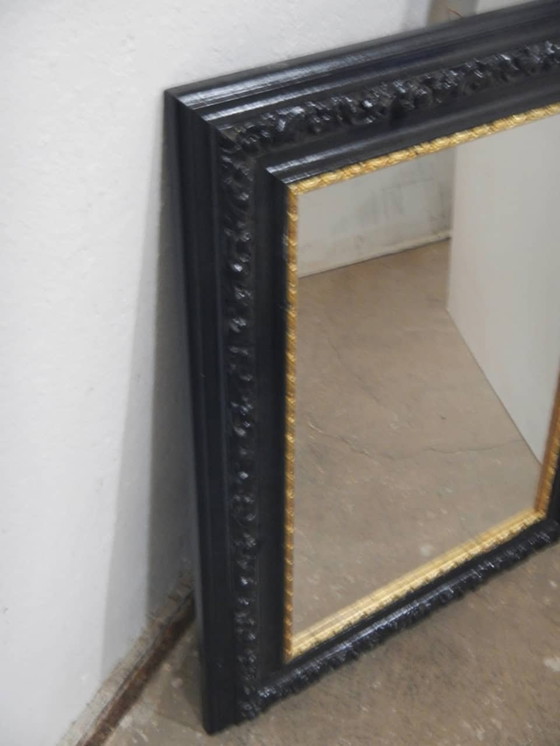 Image 1 of Mirror With Carved Linden Wood Frame 1980