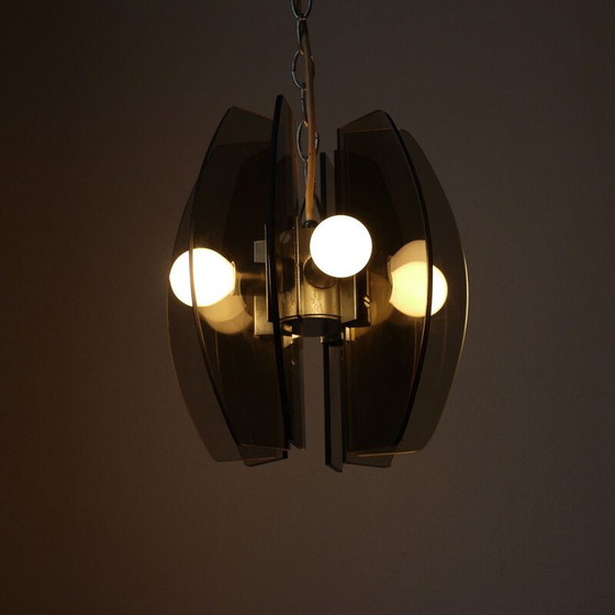 Image 1 of Lampada a sospensione in vetro vintage, Italia 1970
