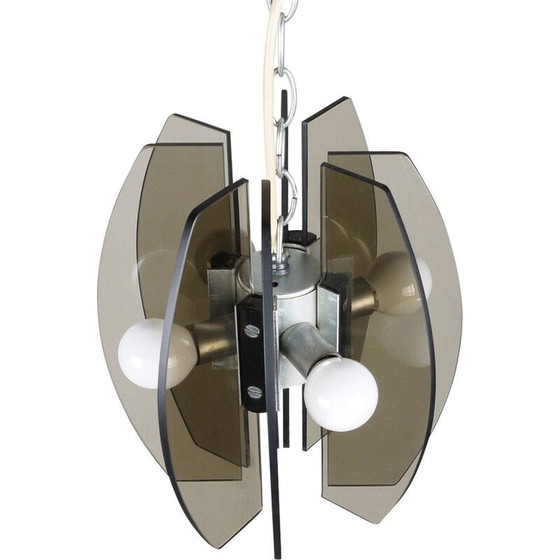 Image 1 of Lampada a sospensione in vetro vintage, Italia 1970