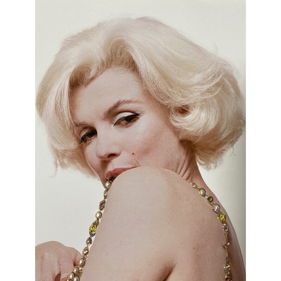 Image 1 of Vintage photograph "Marilyn New Boob Smile Jeweled" by Bert Stern