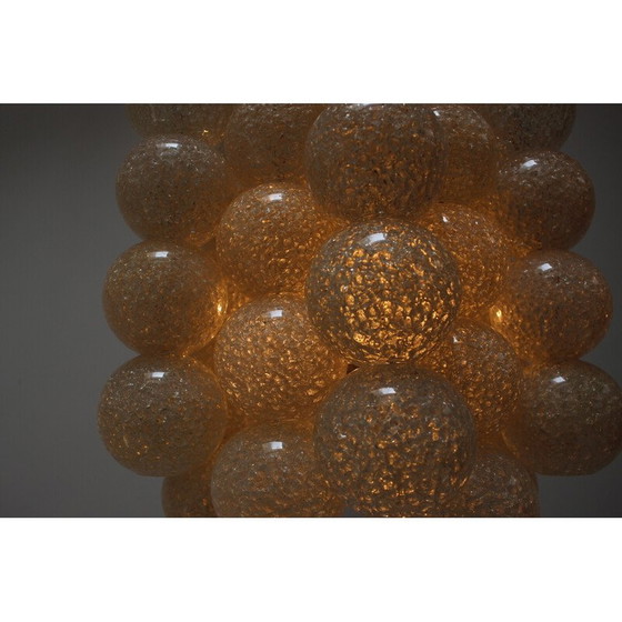 Image 1 of Vintage metal and plastic chandelier by Josef Hurka for Napako, Czechoslovakia 1970