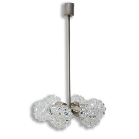 Image 1 of Vintage cut glass chandelier for Kamenický Šenov, Czechoslovakia 1970